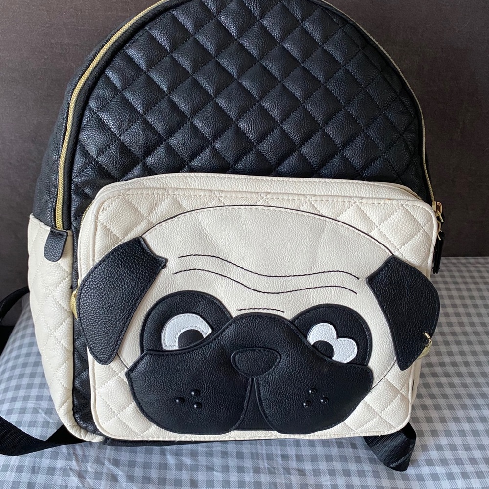 Betsy Johnson Pug leather backpack